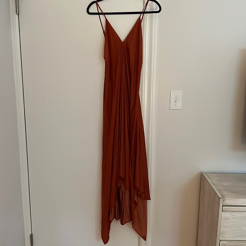 Rust midi dress, NWT
